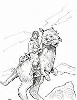 Coloring Hoth Tauntaun sketch template