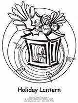 Christmas Lantern Holiday Coloring Pages Giggletimetoys sketch template
