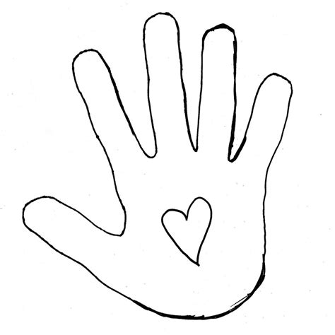 handprint coloring pages clipart