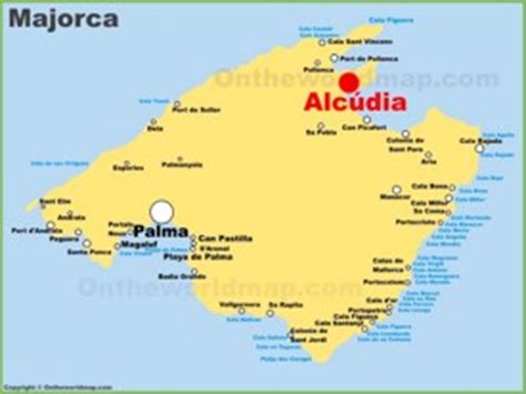 alcudia maps majorca spain maps  alcudia