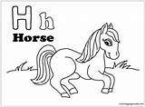 Horse Letter Pages Coloring Color Print Coloringpagesonly Printable sketch template