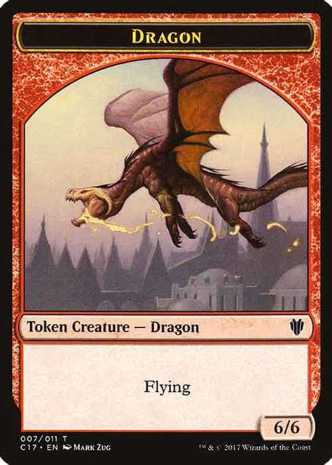red dragon creature token mtgonl tokens