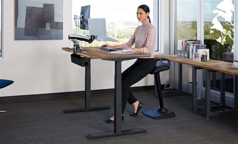 electric standing desk  sit  stand adjustable desk vari