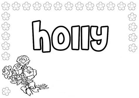 names coloring pages