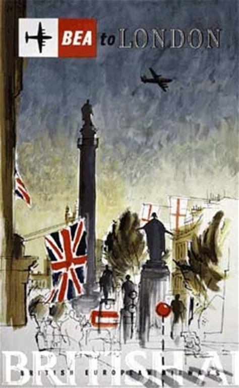 poster 1950s about ba british airways