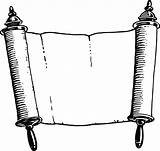 Scroll Clipart Clip Scrolls Blank Torah Banner Papyrus Old Transparent Pergament Cliparts sketch template