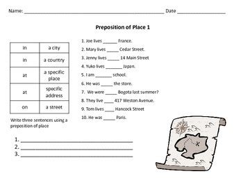 esl adults beginners preposition worksheets    world learning