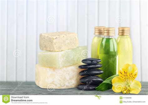 healthy spa concept  handmade soap bars stock photo image