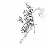 Genji Overwatch Coloring Pages Sketch Pinsdaddy Fanart Template Source Visit Site Details sketch template