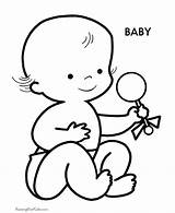 Coloring Pages Printable Babies Baby Print Kids Adults Popular sketch template