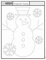 Tracing Worksheets Preschool Winter Snowman Worksheet sketch template
