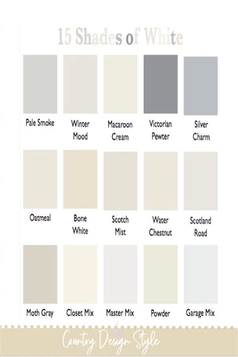 color chart shades  white pimphomee