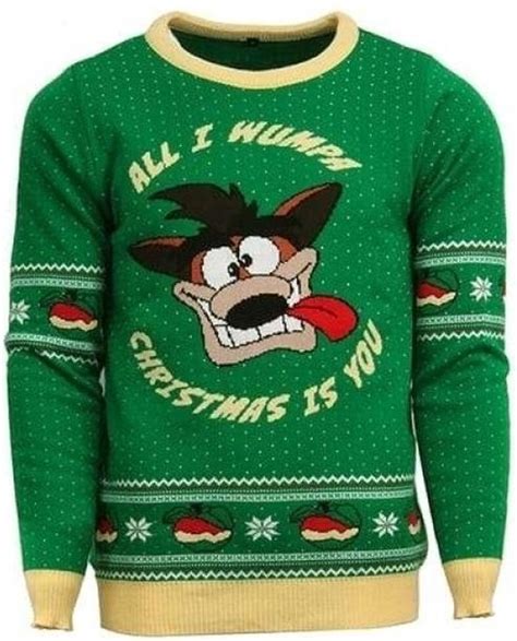 crash bandicoot   wumpa christmas   christmas sweater maat  bolcom
