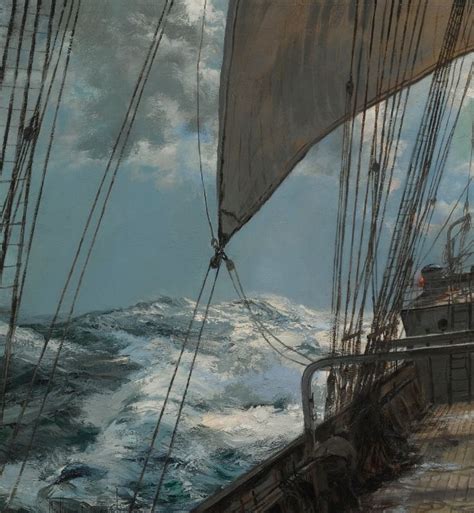 montague dawson rsma frsa  night  sea maritime painting