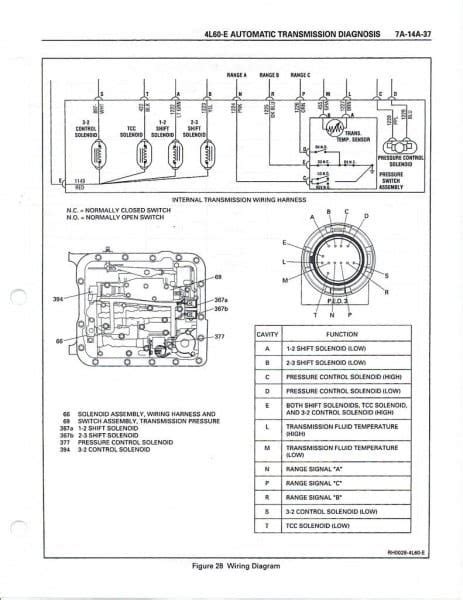 le wiring harness diagram chevy transmission electrical diagram transmission