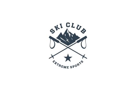ski club logo graphic  wesome creative fabrica