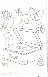 Coloring Pages Record Player Music Choose Board sketch template