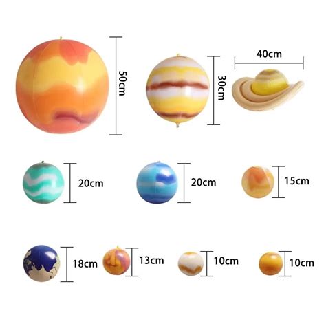 solar system teaching model balloons charm simulation  planets