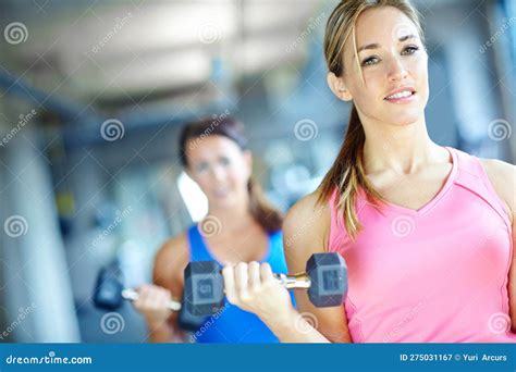 Im Making Great Progress A Beautiful Young Woman Working Out At The