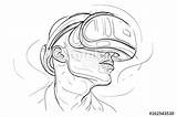 Vr Headset Drawing Paintingvalley sketch template