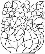 Coloring Pages Easy Adults Flowers Happy Getdrawings sketch template