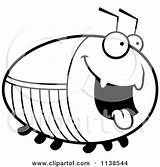 Chubby Cockroach Outlined Hungry Clipart Cartoon Cory Thoman Coloring Vector Angry 2021 sketch template