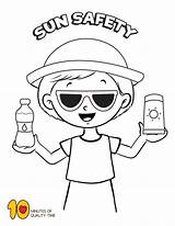 Coloring Sun Safety Choose Board Pages sketch template