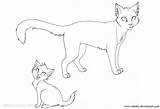 Warrior Cats Coloring Pages Two Printable Adults Kids sketch template