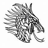 Coloring Dragon Pages Head Neon Template Fierce Printable Colouring Getcolorings Color sketch template