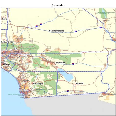 riverside county ca california maps map  california california