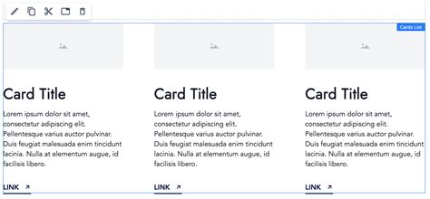 cards list card item websight cms