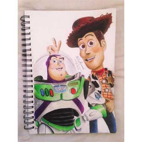 Toy Story S Woody And Buzz Lightyear Free Hand Drawing
