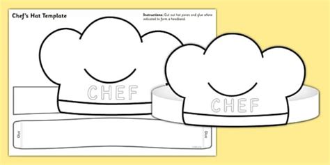chef hat template chef hat template role play chef hat hat