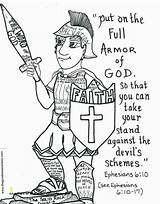 God Armor Coloring Pages Ephesians Printable Bible Pillars Six Character Kjv Kids Armour Sheets Shiva Lord School Sunday Crafts Adults sketch template