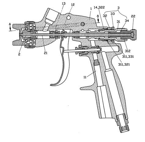 patent  spray paint gun structure   coaxial control  fluid  atomization