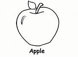 Apple Coloring Pages Printable Kids Preschool Apples Book Template sketch template
