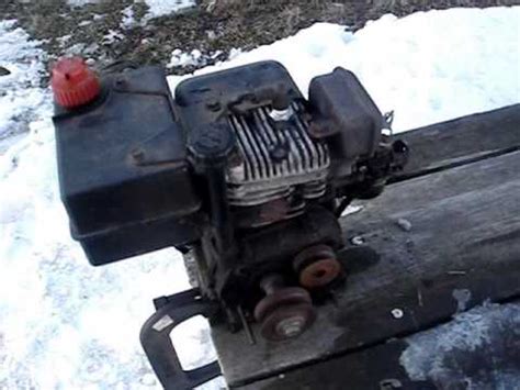 tecumseh hp snowblower engine  start cold start youtube