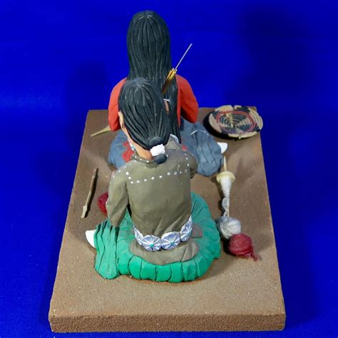 Wood Carving Navajo Women By Nelson Watchman Coacd9 14
