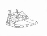Drawing Nmd Adidas Line Coloring Trainer Paintingvalley Template Sketch sketch template