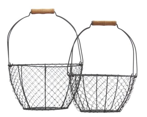set   vintage style  wire baskets