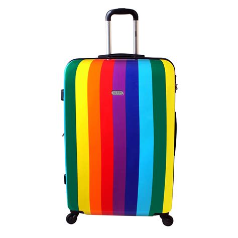 xxl hard case travel suitcase tsa lock  litre rainbow  ebay
