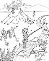 Coloring Summer Camping Pages Alaska Late Native Inuit Choose Board Inupiaq Deviantart Artwork sketch template