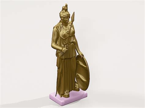 Goddess Athena Statue 3d Model 3ds Max Files Free Download