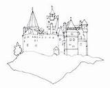 Bran Castelul Decembrie Desenat sketch template