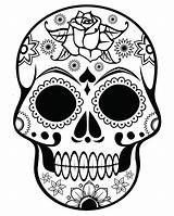 Coloring Pages Head Skeleton Skull Printable Skulls Cool Sugar Color Getcolorings Print sketch template
