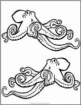 Octopus Octopuses Realistic Pieuvre Clipartmag Xcolorings Noncommercial Coloriages sketch template
