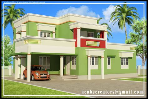 simple kerala house elevation   sqft