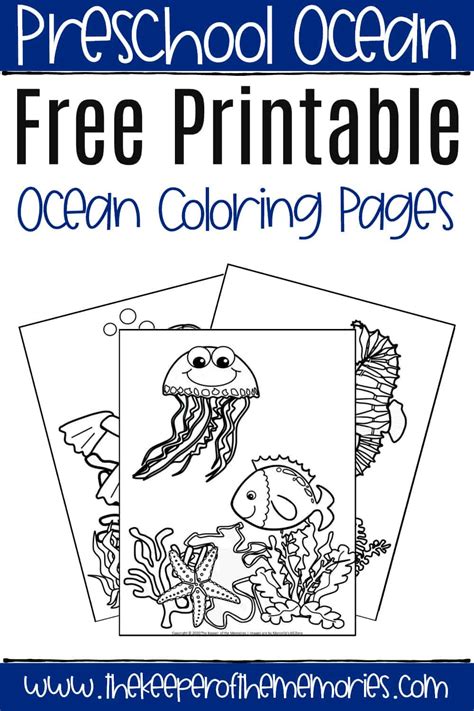 printable ocean coloring pages  keeper   memories