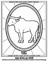 Chinese Ox Year Coloring Pages Crayola Au sketch template