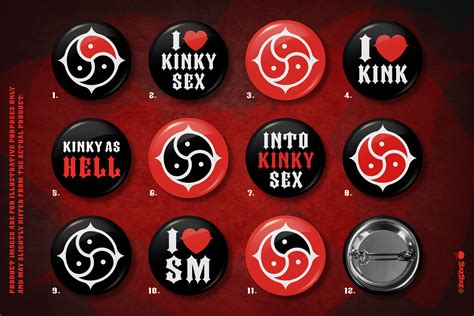 Unique 31 Mm Kinky Pin Badges Bdsm Kink Button Kinky Badge Etsy